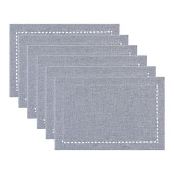 Rustic Placemats Set of 6 Polyester Placemats for Dining Table Decor Indoor Outdoor Table Mat