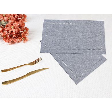 Rustic Placemats Set of 6 Polyester Placemats for Dining Table Decor Indoor Outdoor Table Mat