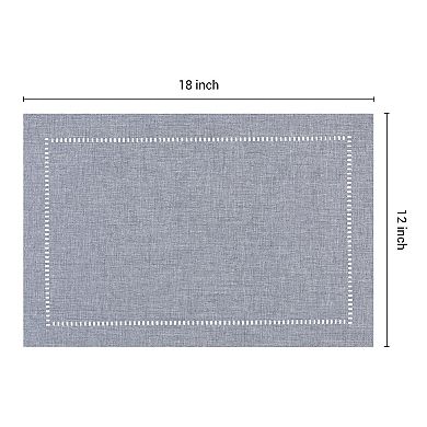 Rustic Placemats Set of 6 Polyester Placemats for Dining Table Decor Indoor Outdoor Table Mat