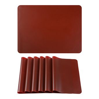 Placemats Set of 6 Silicone Placemats for Kitchen Dining Table Decor Washable Table Placemats