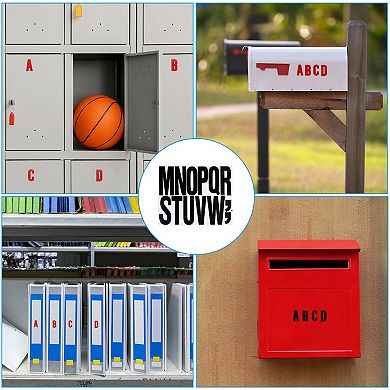 Letters Numbers Kit 4 Inch, 8 Sheet Self-Adhesive Alphabet Stickers Larger Number Sticker Decal