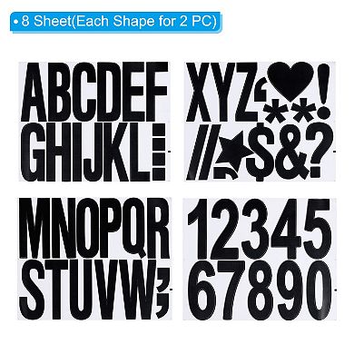 Letters Numbers Kit 4 Inch, 8 Sheet Self-Adhesive Alphabet Stickers Larger Number Sticker Decal