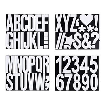 Letters Numbers Kit 4 Inch, 8 Sheet Self-Adhesive Alphabet Stickers Larger Number Sticker Decal