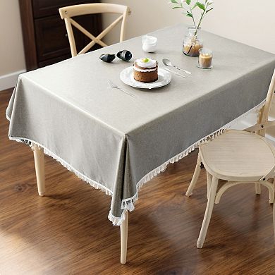 1Pcs Wrinkle Free Tablecloths, Kitchen Dining Table Cover for Camping Parties, 62.99"x43.31"