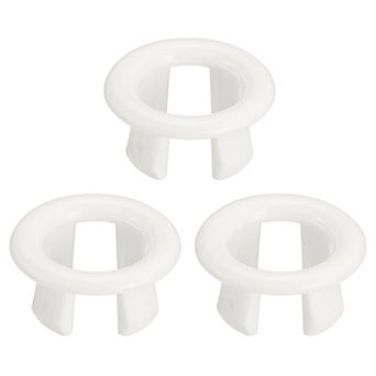 Sink Trim Overflow Cover, 3 pc Sink Overflow Rings Bathroom Kitchen Basin Drain Cover, White