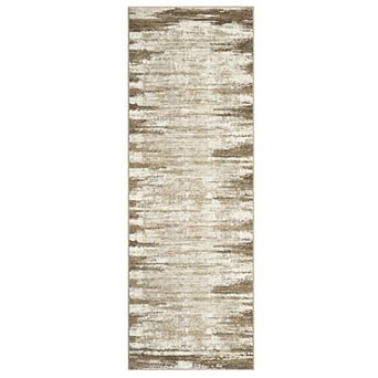 Garvee Machine Washable Non Slip Modern Abstract Striped Area Rug for Indoor Use