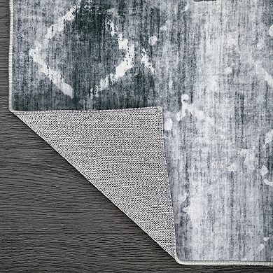 Garvee Faux Wool Machine Washable Modern Geometric Intention Printed Area Rug for Home Decor