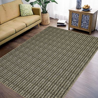Garvee Modern Machine Washable Curled Texture Printed Foldable Non Slip Area Rug For Indoor use