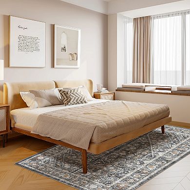 Garvee Vintage Machine Washabke Indoor Area Rugs No Shedding Carpet for Living Room