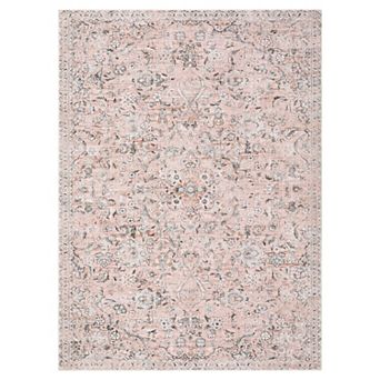 Garvee Vintage Blooming Flowers Area Rug Machine Washable for Bedroom Living Room