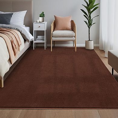 Garvee Machine Washable Non Slip Modern Solid Color Printed Area Rug for Living Room Bedroom