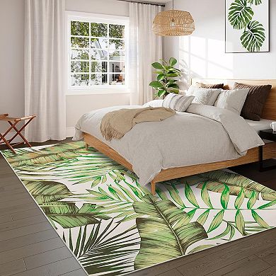 Garvee Modern Machine Washable Printed Area Rug Foldable Non Slip Non Shedding Carpet for Indoor Use