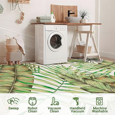 Garvee Modern Machine Washable Printed Area Rug Foldable Non Slip Non Shedding Carpet for Indoor Use