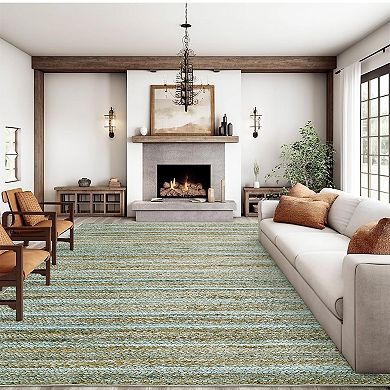 Garvee Machine Washable Contemporary Natural Texture Printed Area Rug for Living Room