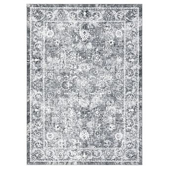 Garvee Vintage Machine Washable Area Rug Non Slip Foldable Carpet for Kitchen Bedroom Living Room