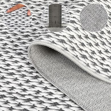 Garvee Machine Washable Simulation Printed Area Rug Non Slip Ultra Thin for Kitchen Living Room