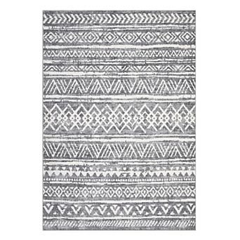 Garvee Washable Non Slip Pearl Velvet Morocco Style Printed Area Rug for Home
