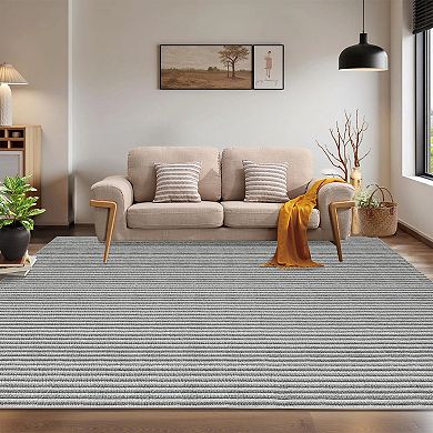 Garvee Modern Structured Printed Area Rug Machine Washable Non Slip Pet Friendly for Home Decor