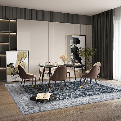 Garvee Animal Pattern Machine Washable Non Slip Area Rug for Kitchen Bedroom Living Room