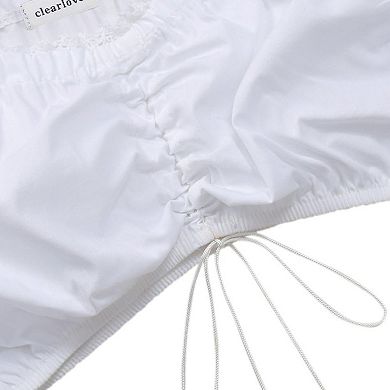 Women's Plus Size Bavarian Oktoberfest Traditional Dirndl Blouse Beer Garden Crop Top