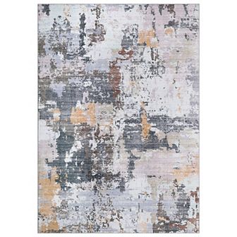 Garvee Faux Wool Machine Washable Abstract Printed Area Rug Foldable Non Slip Carpet for Home Decor
