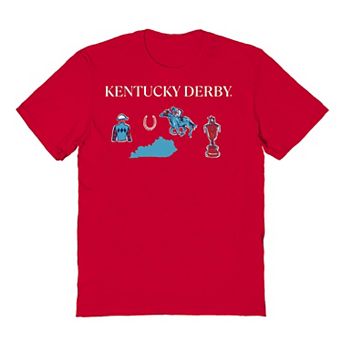 Men's Kentucky Derby Horizontal Logo Draw Icon Graphic T-Shirt