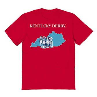Men's Kentucky Derby Horizontal White Logo Graphic T-Shirt