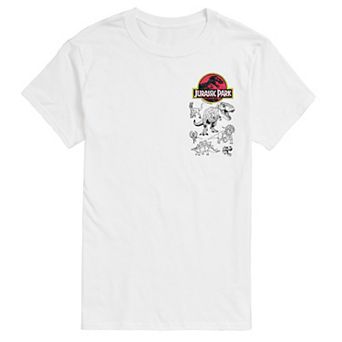Big & Tall Jurassic World Logo With Dinosaurs Graphic Tee