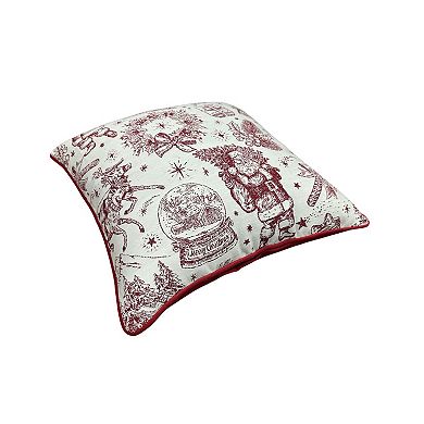 St. Nicholas Square® Red & White Santa Claus Tapestry Decorative Throw Pillow