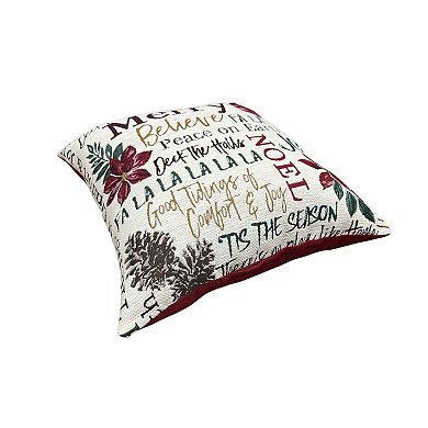 St. Nicholas Square® Holiday Sentiments Tapestry Throw Pillow