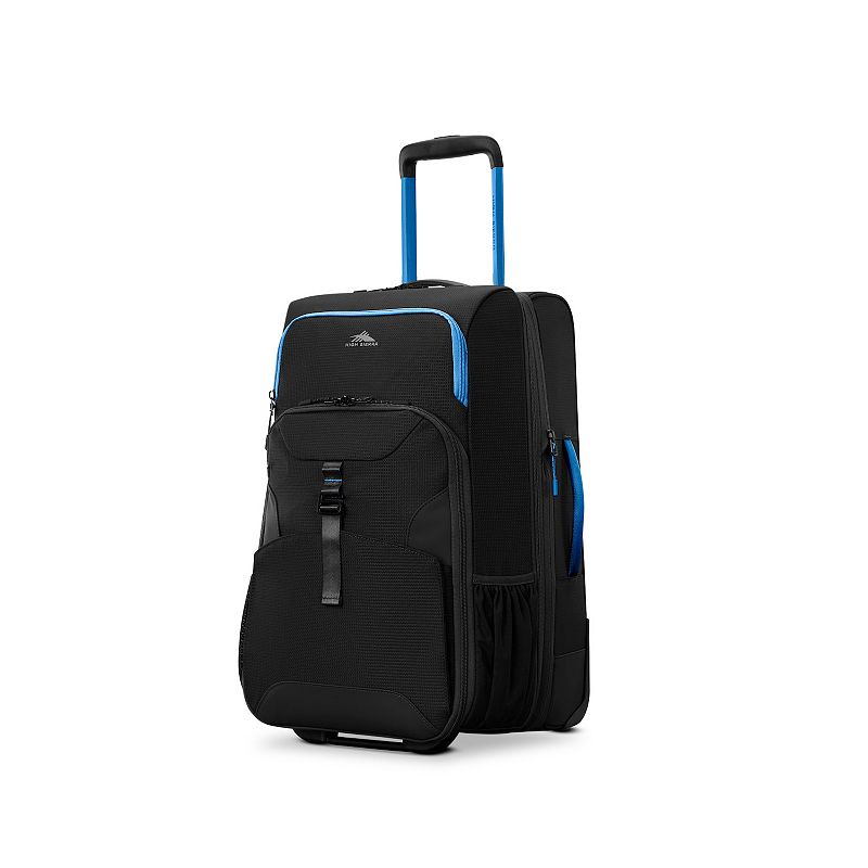 High Sierra Hi-Life Carry-On Softside 22 in. Wheeled Duffel Bag, Black Blue