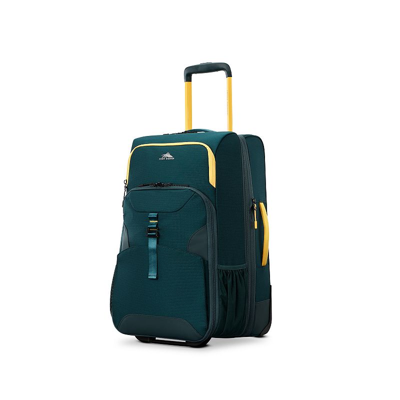 High Sierra Hi-Life Carry-On Softside 22 in. Wheeled Duffel Bag, Green Yellow
