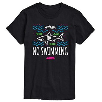 Big & Tall Jaws No Swimming Doodle Graphic Tee