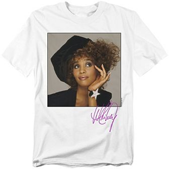 Big & Tall Original & Unrestored Whitney Houston Star Graphic Tee