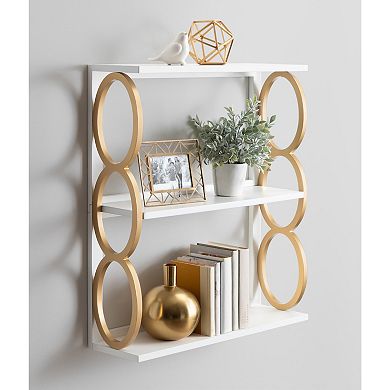 Ring Wooden 3-Tier Shelf 28x8x31