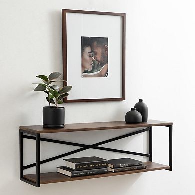 Ascott 2-Tier Wall Shelf 36x12x8