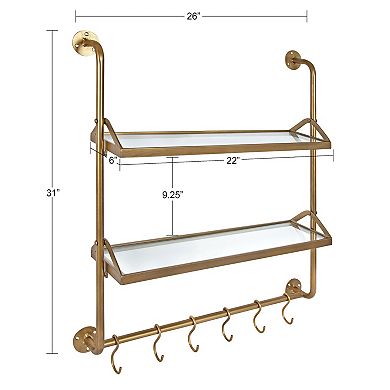 Marit Metal Wall Shelf 26x31