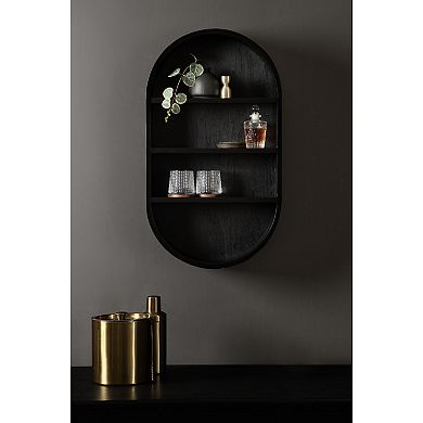 Hutton Wood Capsule Wall Shelf 16x28