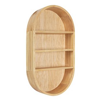Hutton Wood Capsule Wall Shelf 16x28