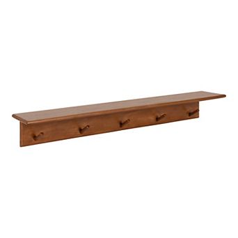 Alta Wood Shelf with 5 Posts 36x5x5