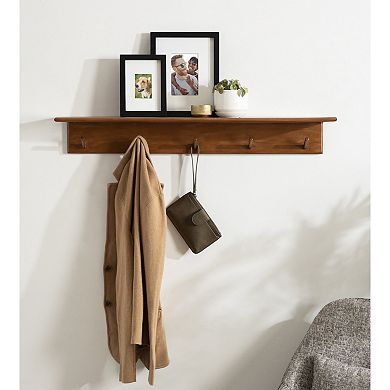 Alta Wood Shelf with 5 Posts 36x5x5
