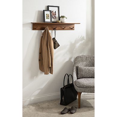 Alta Wood Shelf with 5 Posts 36x5x5