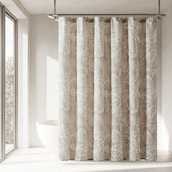Lush Decor Bali Tropical Leaves Shower Curtain