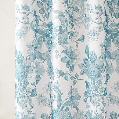 Lush Decor Bird and Hydrangea Toile Shower Curtain