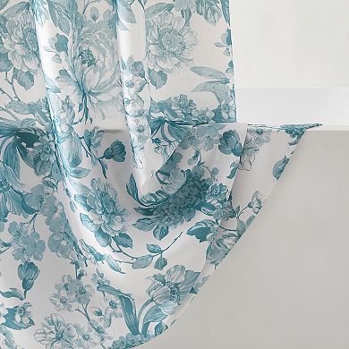 Lush Decor Bird and Hydrangea Toile Shower Curtain