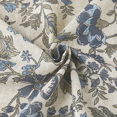 Lush Decor Lillian Block Print Linen Textured Shower Curtain