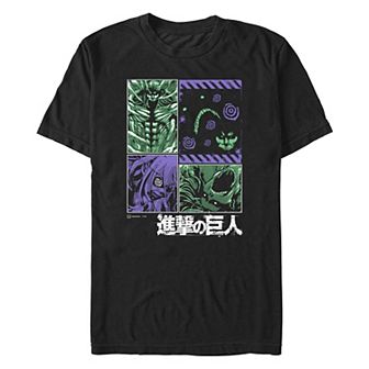 Big & Tall Attack On Titan Creatures Poster Graphic Tee