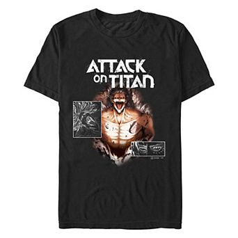 Big & Tall Attack On Titan Eren Scream Graphic Tee