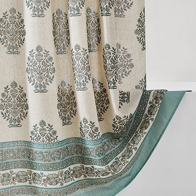 Lush Decor Sofia Flower Block Bouquet Shower Curtain