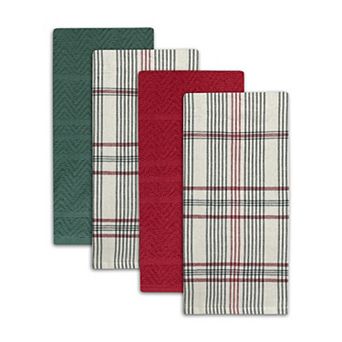 St. Nicholas Square® Holiday Plaid Kitchen Towels 4 pk